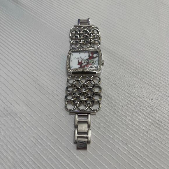 Ed Hardy Edly Ladies Lynx Sparrows Wrist Watch 7" Y2k Needs Battery - Picture 7 of 7